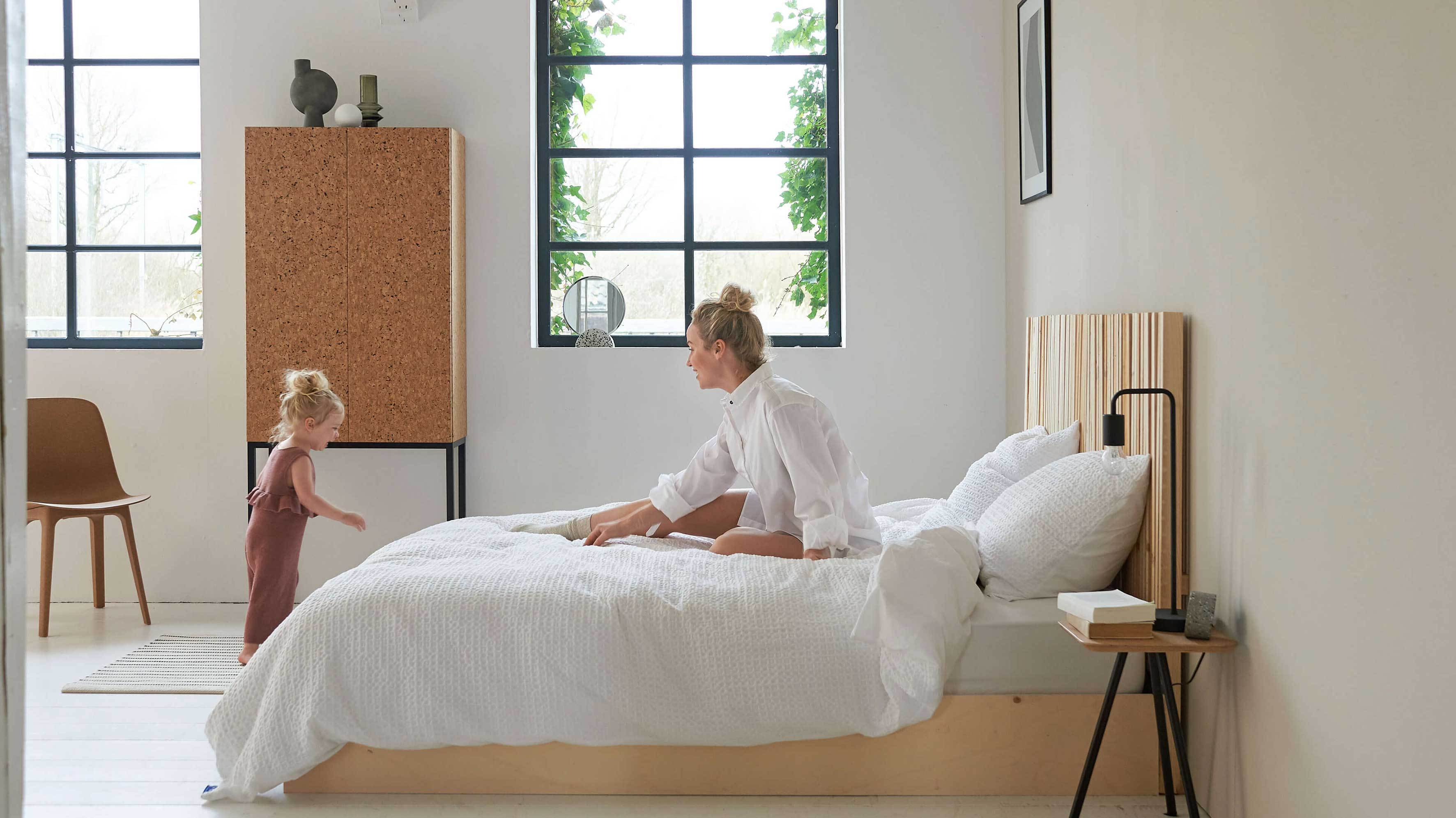 Van Morgen bed & bad | Dekbedovertrekset wafel percal katoen Cindy Says Hi