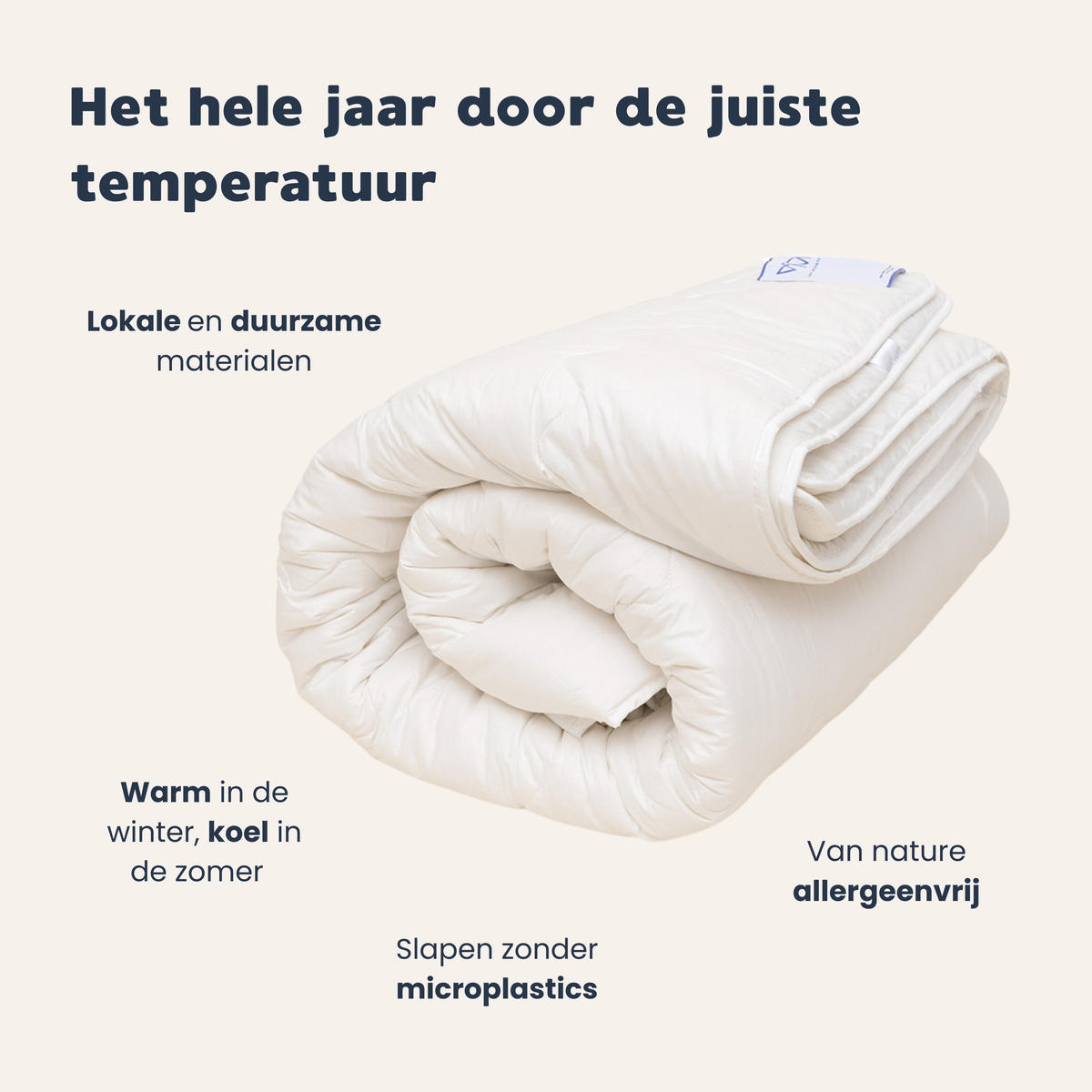 Comfort line dekbedden – Gehele jaar 100% Texels Wol