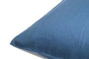Kussensloop - Katoen Satijn Steenblauw