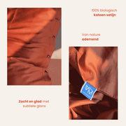 Dekbedovertrek - Katoen Satijn Terra Cotta