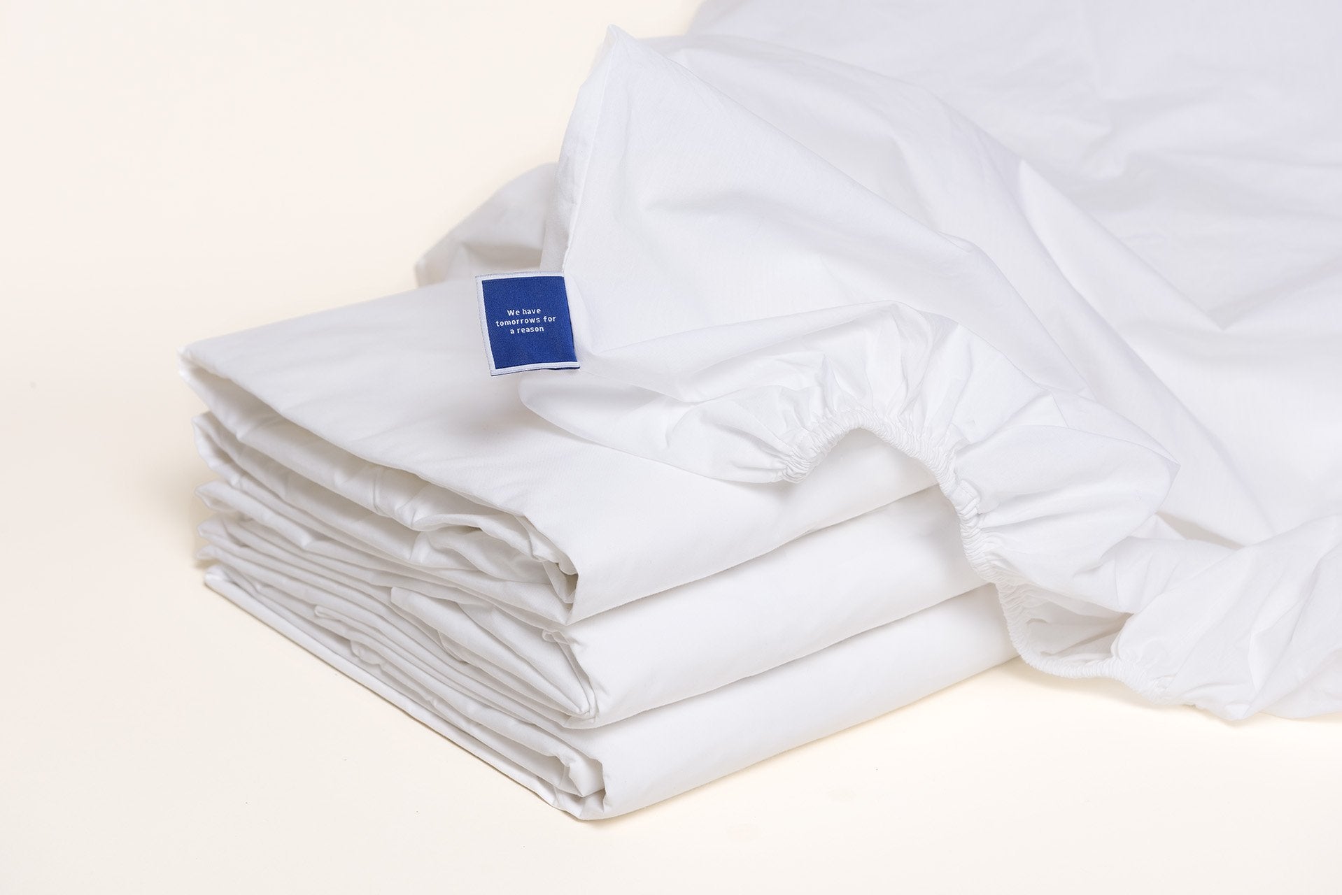 Van Morgen Beddengoed - Base Jump - koel percal hoeslaken wit